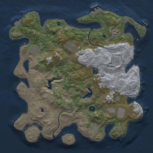 Thumbnail Rust Map: Procedural Map, Size: 4000, Seed: 49994, 14 Monuments