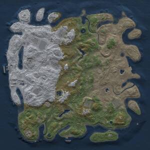 Thumbnail Rust Map: Procedural Map, Size: 4500, Seed: 154391723, 16 Monuments