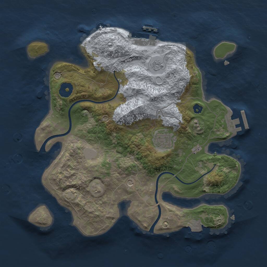 Rust Map: Procedural Map, Size: 2800, Seed: 49995, 7 Monuments