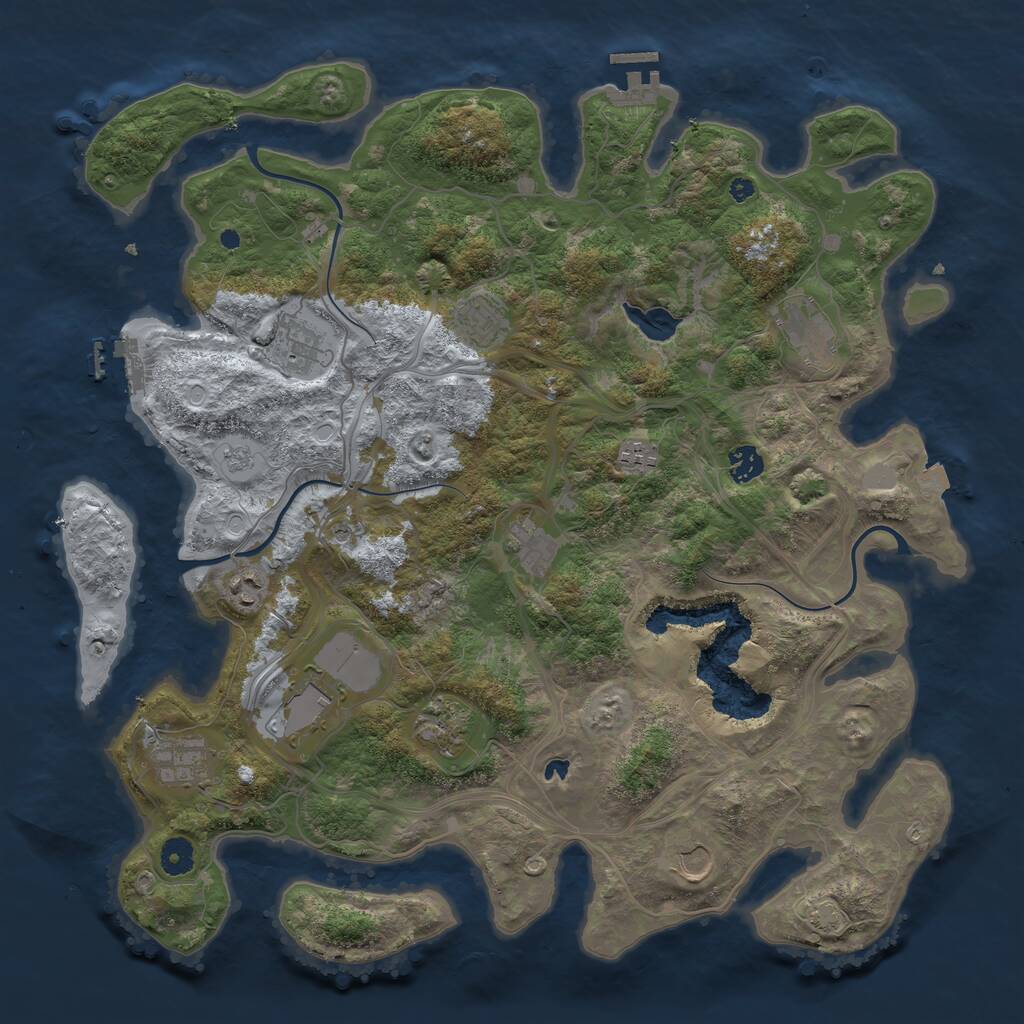 Rust Map: Procedural Map, Size: 4250, Seed: 139553034, 17 Monuments