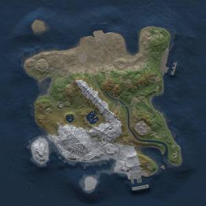 Thumbnail Rust Map: Procedural Map, Size: 2500, Seed: 421312344, 7 Monuments