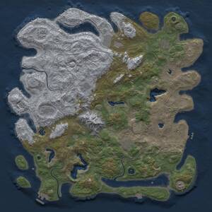 Thumbnail Rust Map: Procedural Map, Size: 5000, Seed: 63842, 16 Monuments