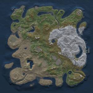 Thumbnail Rust Map: Procedural Map, Size: 4123, Seed: 1337, 15 Monuments