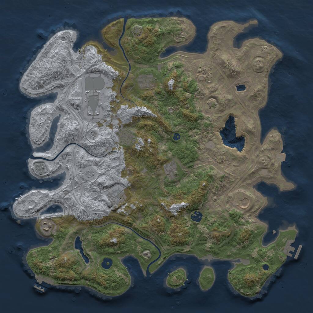 Rust Map: Procedural Map, Size: 4250, Seed: 1788295529, 16 Monuments