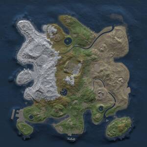 Thumbnail Rust Map: Procedural Map, Size: 3000, Seed: 843868772, 9 Monuments