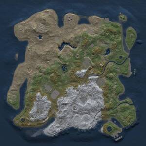 Thumbnail Rust Map: Procedural Map, Size: 4000, Seed: 1908174006, 15 Monuments