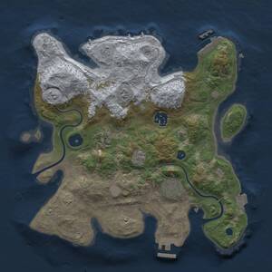 Thumbnail Rust Map: Procedural Map, Size: 3000, Seed: 29936, 10 Monuments