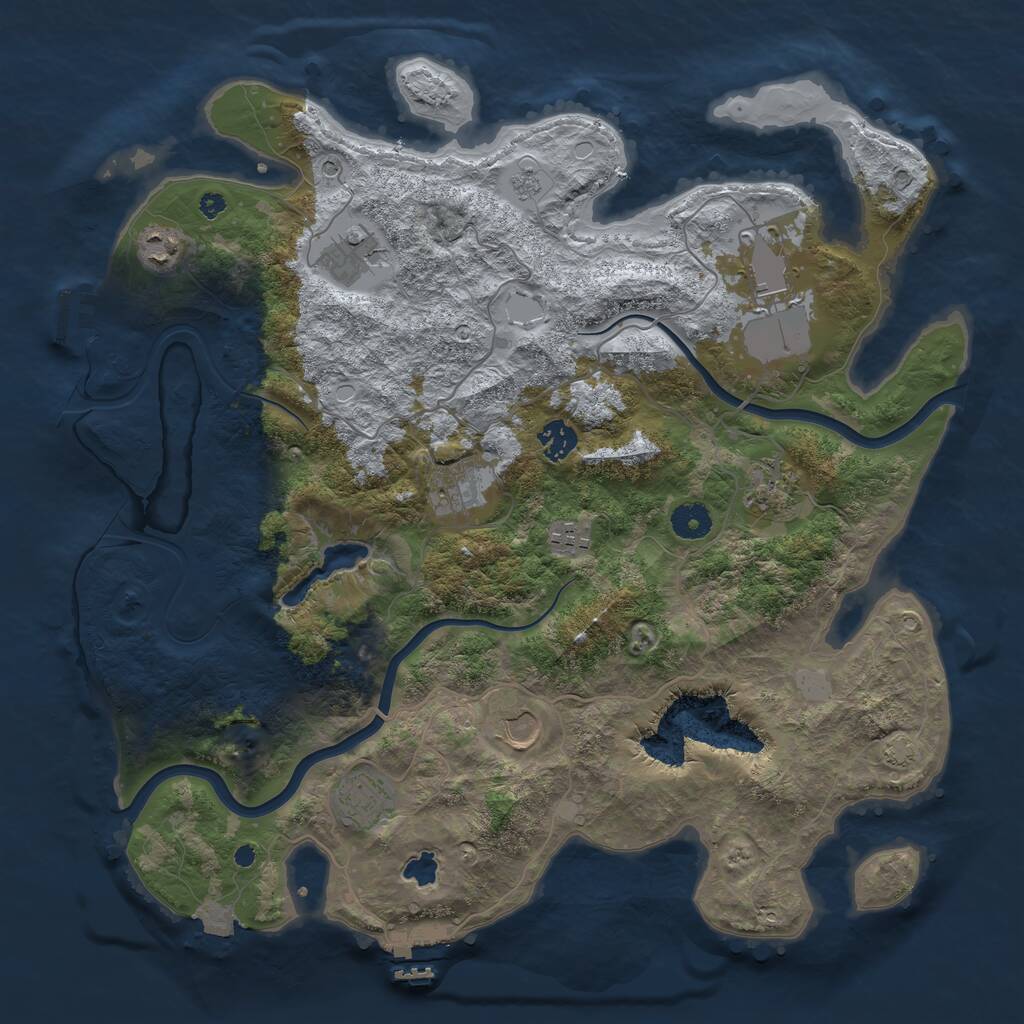 Rust Map: Procedural Map, Size: 4000, Seed: 504597316, 15 Monuments