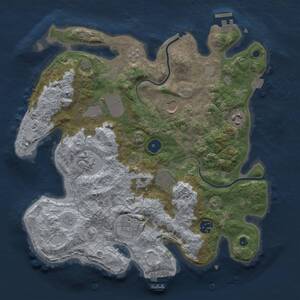 Thumbnail Rust Map: Procedural Map, Size: 3500, Seed: 292096429, 14 Monuments