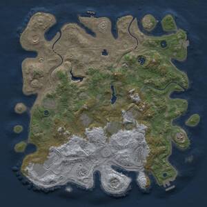 Thumbnail Rust Map: Procedural Map, Size: 4250, Seed: 840176092, 17 Monuments