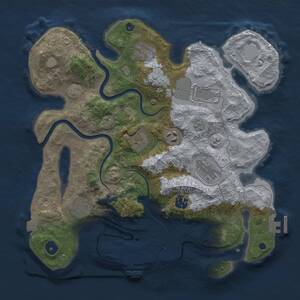 Thumbnail Rust Map: Procedural Map, Size: 3500, Seed: 1732265557, 14 Monuments