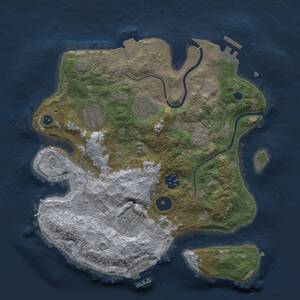 Thumbnail Rust Map: Procedural Map, Size: 3000, Seed: 2069781, 11 Monuments