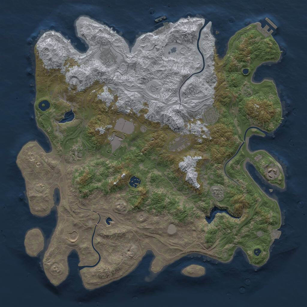 Rust Map: Procedural Map, Size: 4250, Seed: 282641328, 15 Monuments