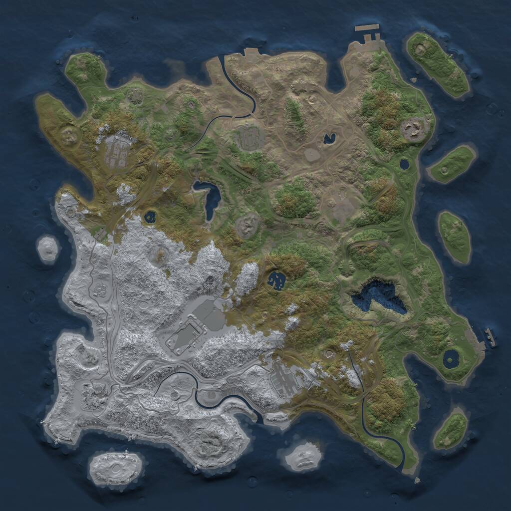 Rust Map: Procedural Map, Size: 4250, Seed: 7789, 14 Monuments