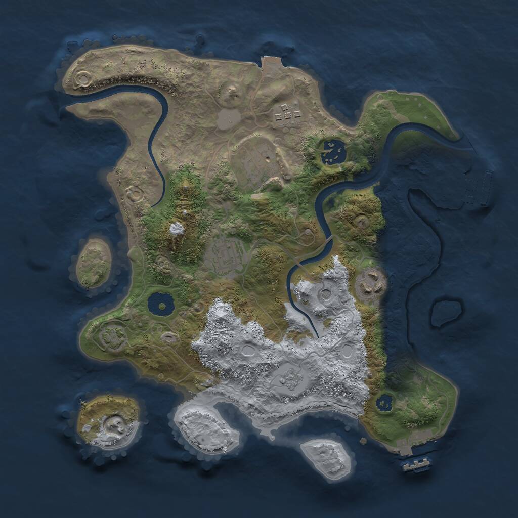 Rust Map: Procedural Map, Size: 3000, Seed: 27937, 11 Monuments