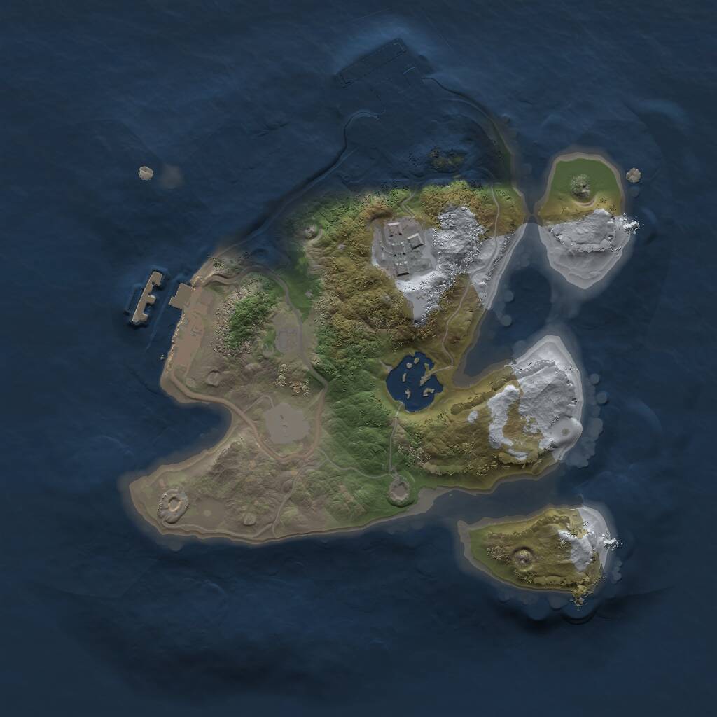 Rust Map: Procedural Map, Size: 2000, Seed: 681984856, 5 Monuments