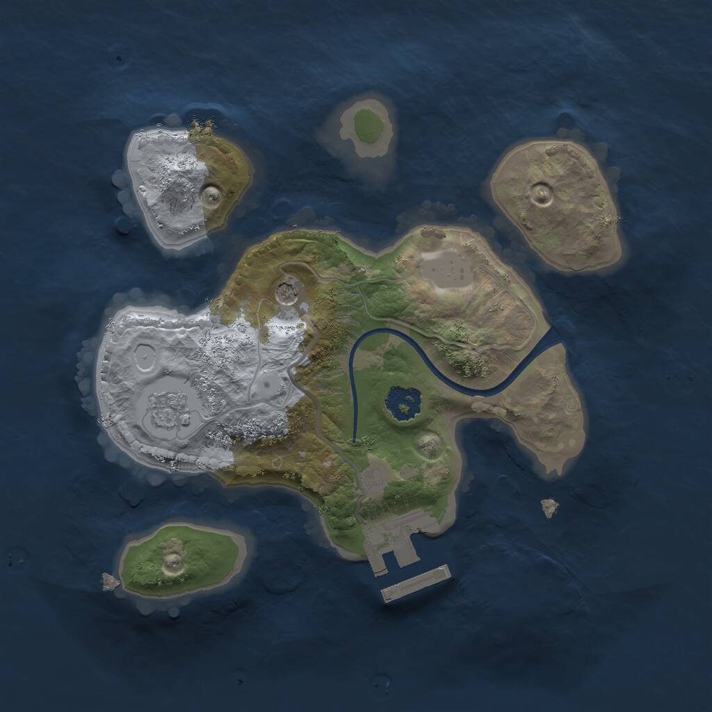 Rust Map: Procedural Map, Size: 2014, Seed: 23825, 4 Monuments