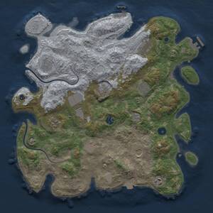 Thumbnail Rust Map: Procedural Map, Size: 3900, Seed: 1506199112, 17 Monuments