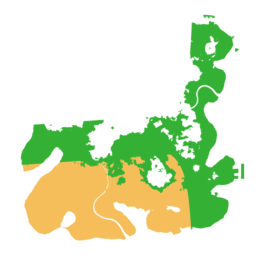 Biome Rust Map: Procedural Map, Size: 3500, Seed: 495304464