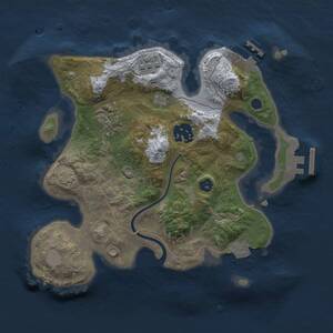 Thumbnail Rust Map: Procedural Map, Size: 2500, Seed: 564123801, 7 Monuments