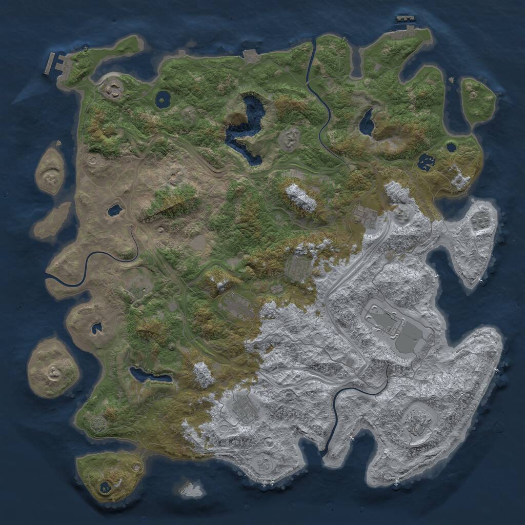 Rust Map: Procedural Map, Size: 4700, Seed: 1576249972, 16 Monuments