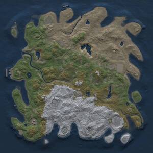 Thumbnail Rust Map: Procedural Map, Size: 4500, Seed: 259017880, 14 Monuments