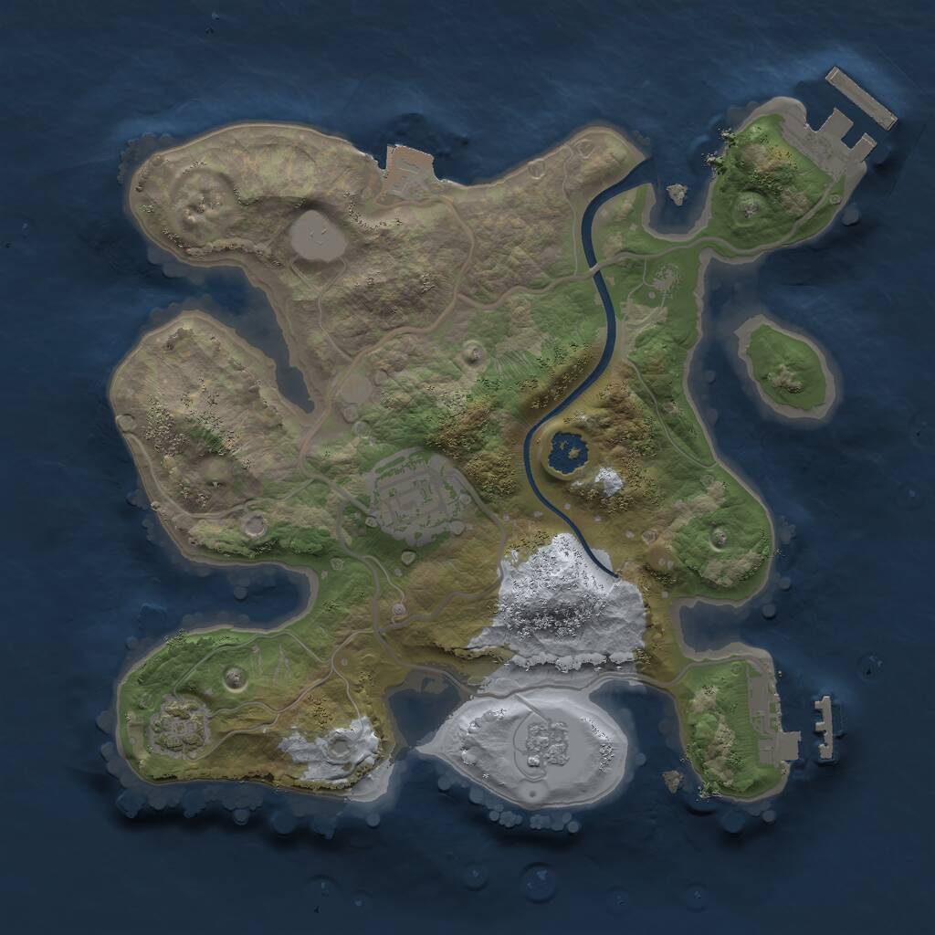 Rust Map: Procedural Map, Size: 2300, Seed: 1178245553, 6 Monuments