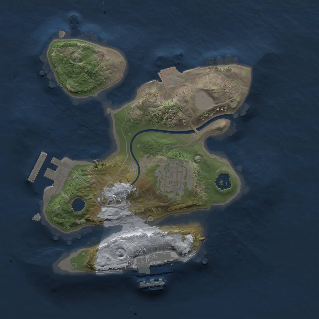 Rust Map: Procedural Map, Size: 2000, Seed: 123632160, 4 Monuments