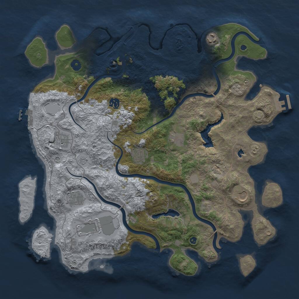 Rust Map: Procedural Map, Size: 4211, Seed: 779699744, 15 Monuments