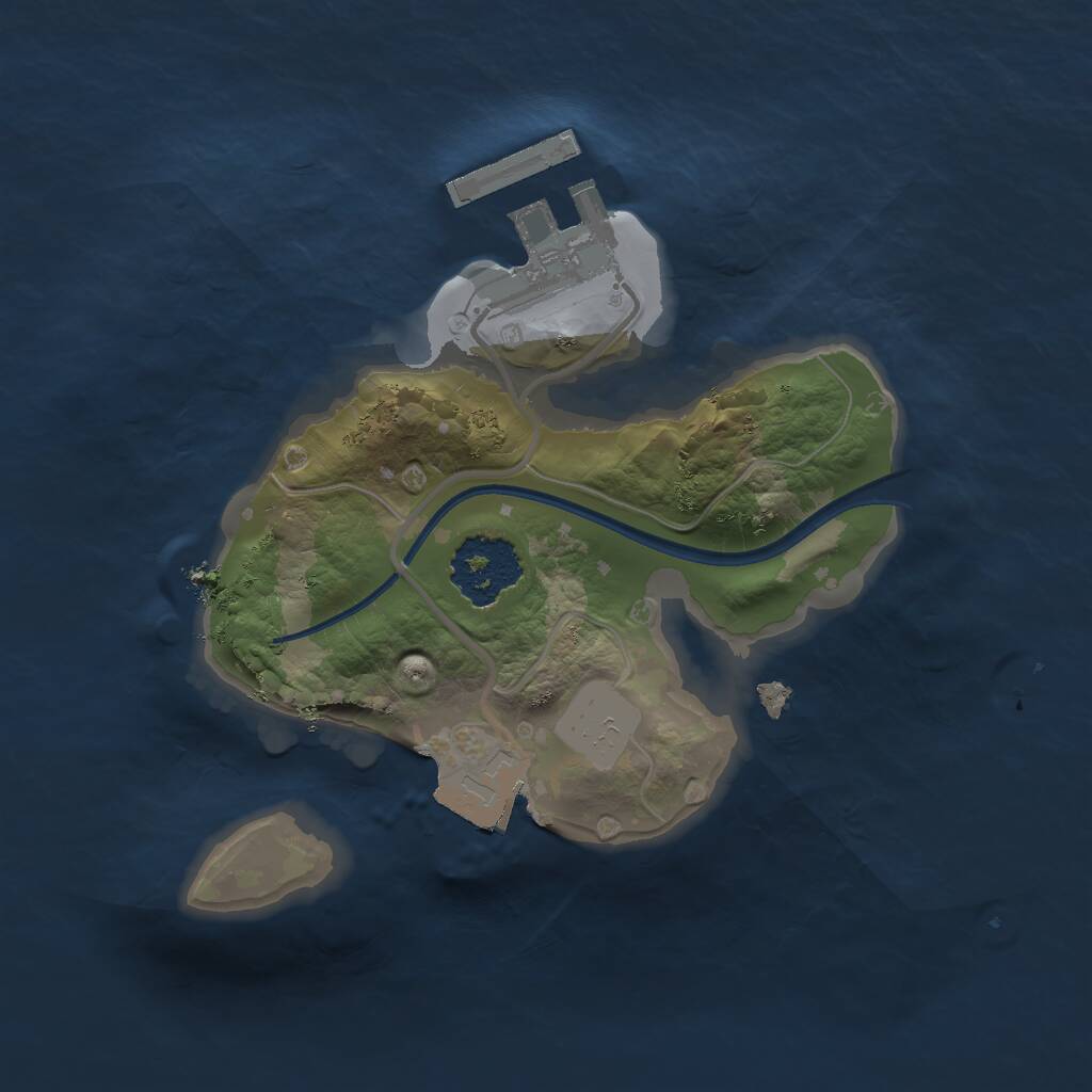 Rust Map: Procedural Map, Size: 1600, Seed: 1627641401, 2 Monuments