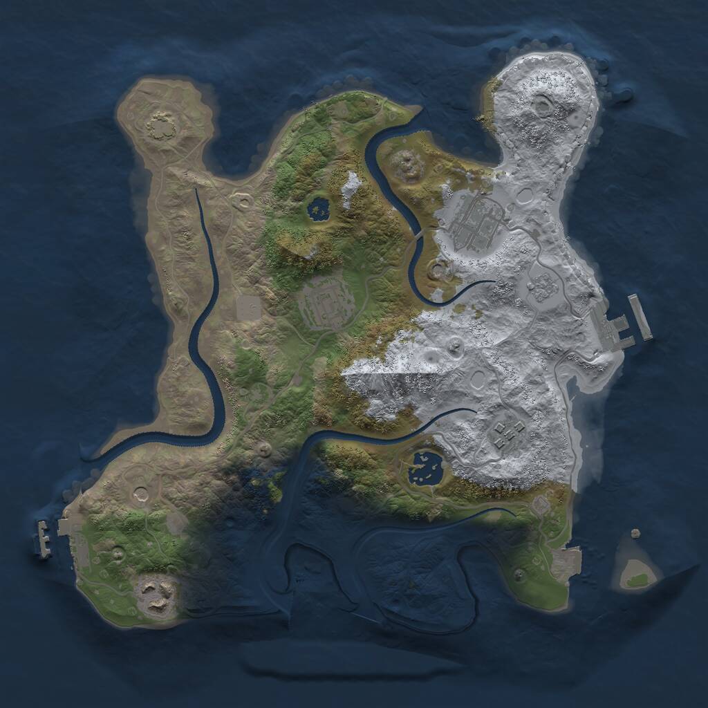 Rust Map: Procedural Map, Size: 3000, Seed: 682269547, 11 Monuments