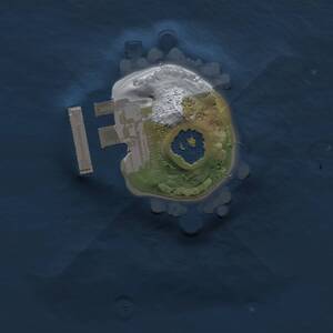 Thumbnail Rust Map: Procedural Map, Size: 1000, Seed: 1077374321, 2 Monuments