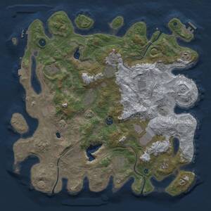 Thumbnail Rust Map: Procedural Map, Size: 4250, Seed: 1205857869, 16 Monuments