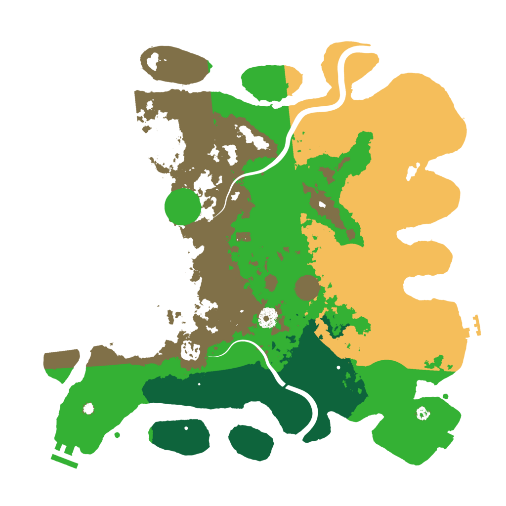 Biome Rust Map: Procedural Map, Size: 3700, Seed: 19736573