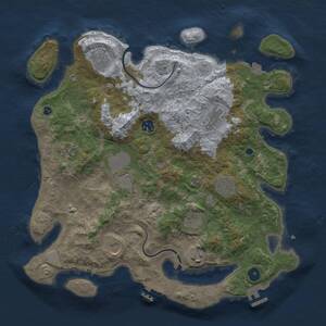 Thumbnail Rust Map: Procedural Map, Size: 3850, Seed: 877899231, 16 Monuments