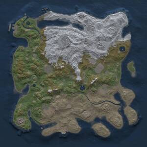 Thumbnail Rust Map: Procedural Map, Size: 3850, Seed: 515292332, 15 Monuments