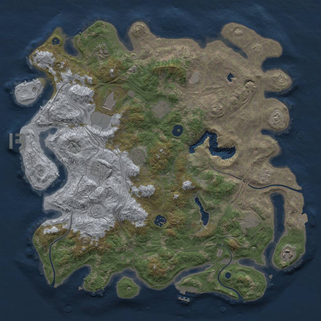Rust Map: Procedural Map, Size: 4250, Seed: 1670889961, 15 Monuments