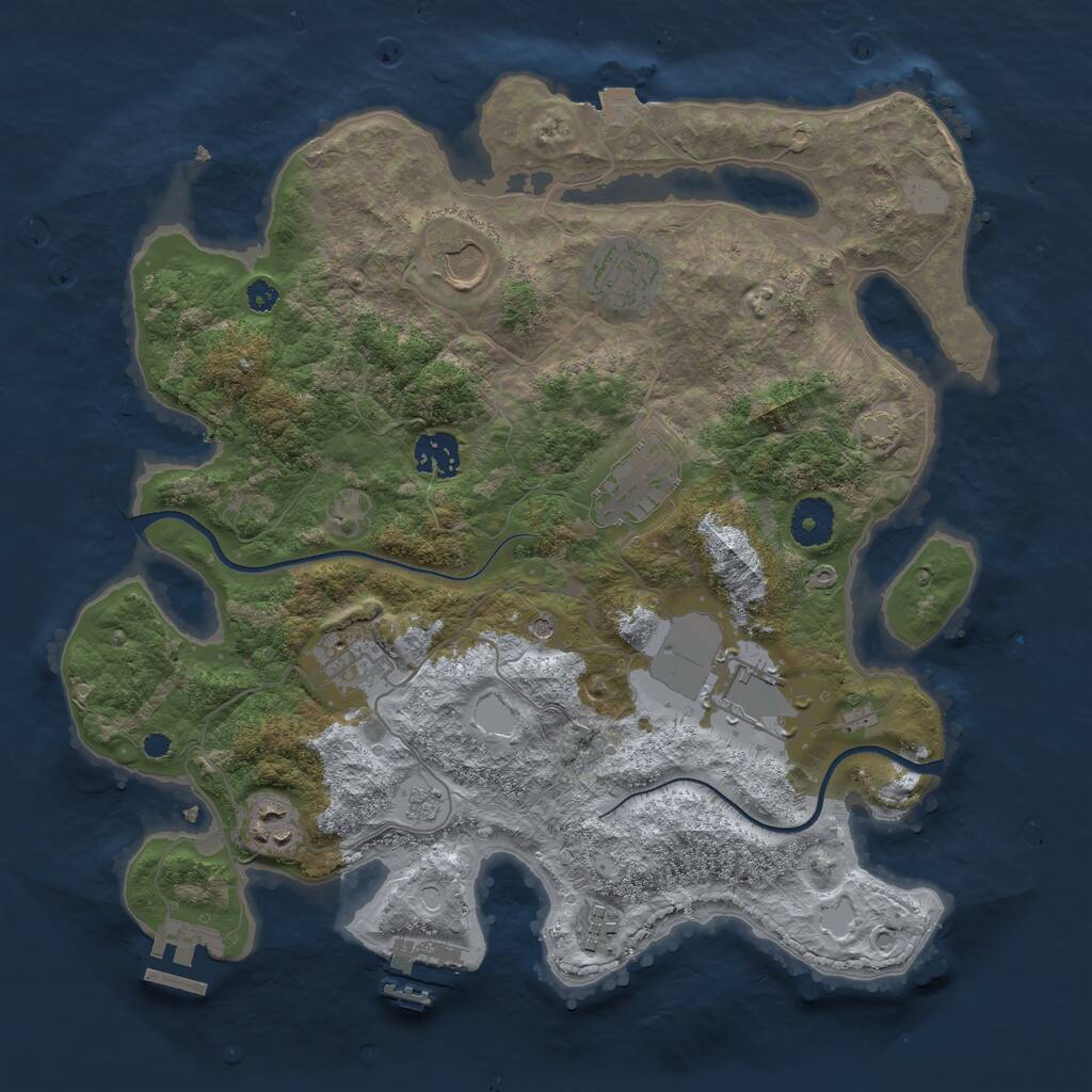 Rust Map: Procedural Map, Size: 3500, Seed: 1526681823, 14 Monuments