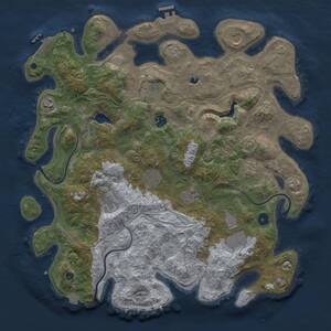 Thumbnail Rust Map: Procedural Map, Size: 4250, Seed: 509464624, 16 Monuments