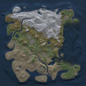 Thumbnail Rust Map: Procedural Map, Size: 4000, Seed: 3708, 16 Monuments