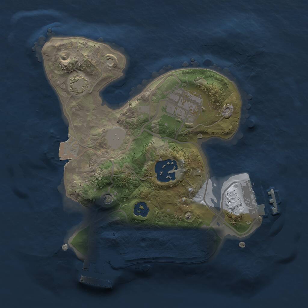 Rust Map: Procedural Map, Size: 2000, Seed: 1130772344, 7 Monuments