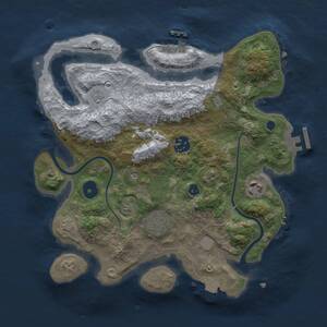 Thumbnail Rust Map: Procedural Map, Size: 3000, Seed: 78859, 9 Monuments