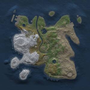 Thumbnail Rust Map: Procedural Map, Size: 2500, Seed: 1899411024, 6 Monuments