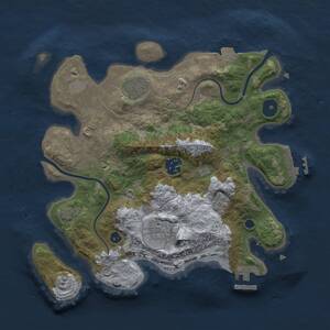 Thumbnail Rust Map: Procedural Map, Size: 3000, Seed: 29925, 8 Monuments