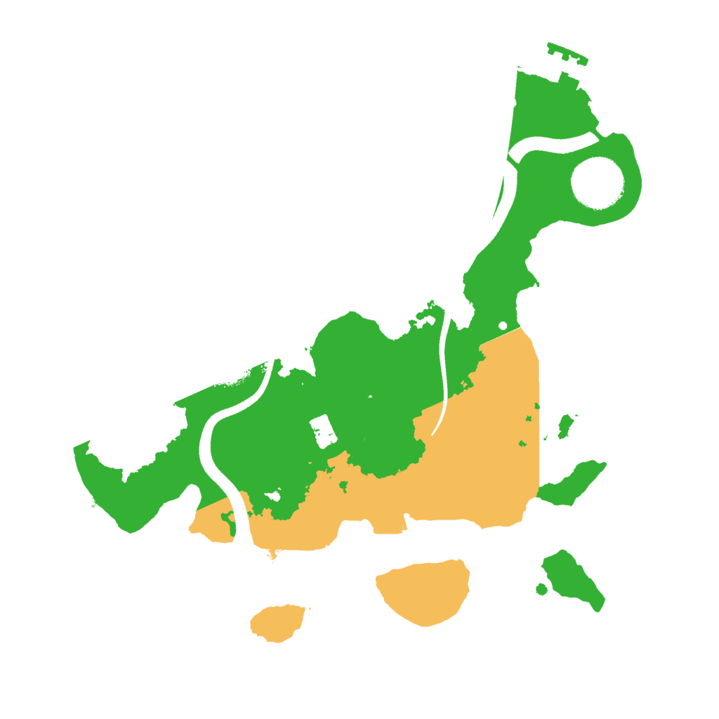 Biome Rust Map: Procedural Map, Size: 2500, Seed: 2049079199