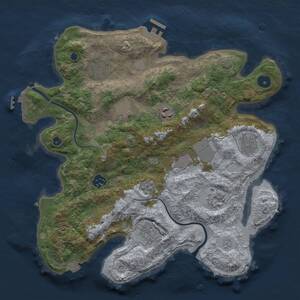 Thumbnail Rust Map: Procedural Map, Size: 3500, Seed: 133681461, 15 Monuments