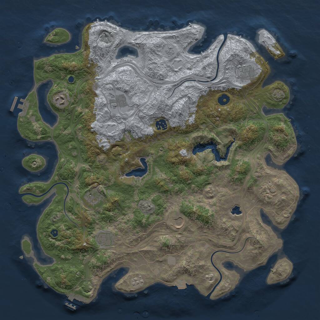 Rust Map: Procedural Map, Size: 4250, Seed: 1813767897, 15 Monuments