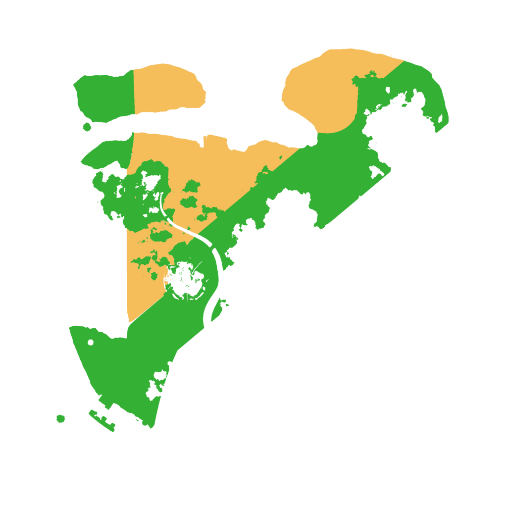 Biome Rust Map: Procedural Map, Size: 2500, Seed: 542740651