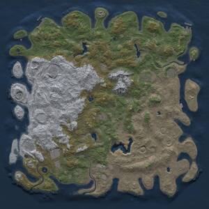 Thumbnail Rust Map: Procedural Map, Size: 5500, Seed: 6500, 17 Monuments