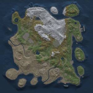 Thumbnail Rust Map: Procedural Map, Size: 3500, Seed: 491216392, 13 Monuments